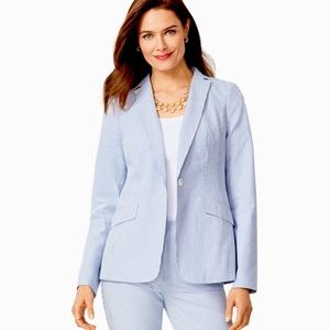 Talbots Seersucker Stripe Blazer
